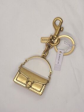 NWT - Coach Brass Tabby Bag Charm Key Chain